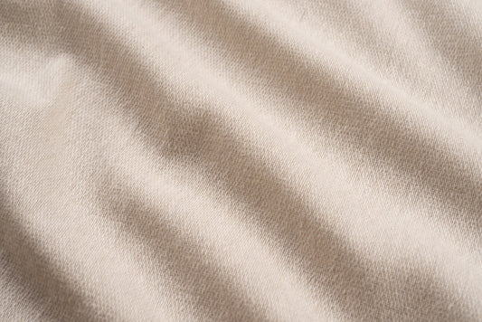 Textured Plain Wool Cream