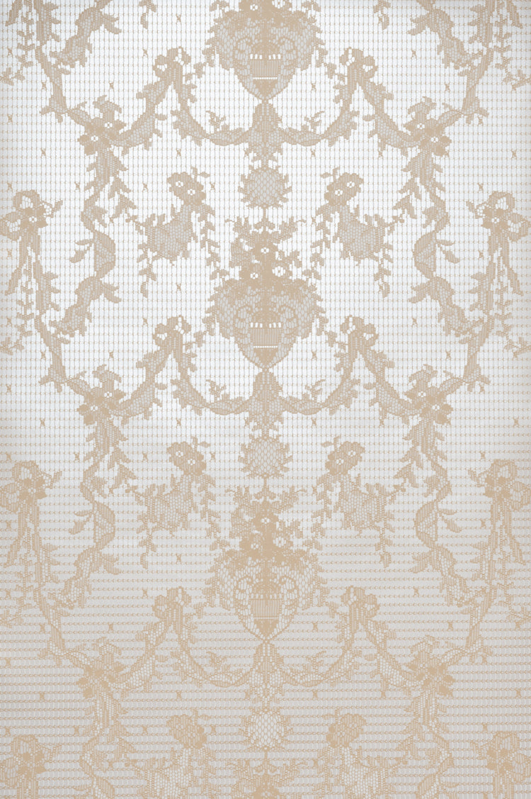 Ribbon Damask Wallpaper