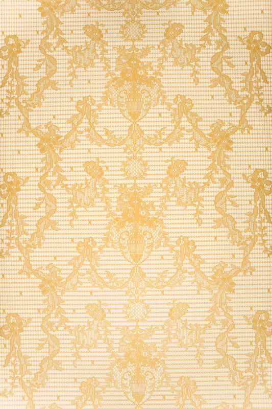 Ribbon Damask Wallpaper